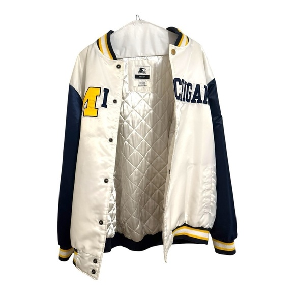Rare University of Michigan Ty Mopkins Mr Alans Authentic Starter Jacket 3XL - Picture 3 of 6